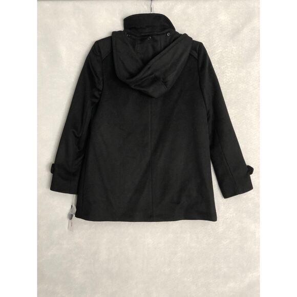 Lauren Ralph Lauren Hooded Coat Women's Size 2 A-line Black NEW - Picture 6 of 10